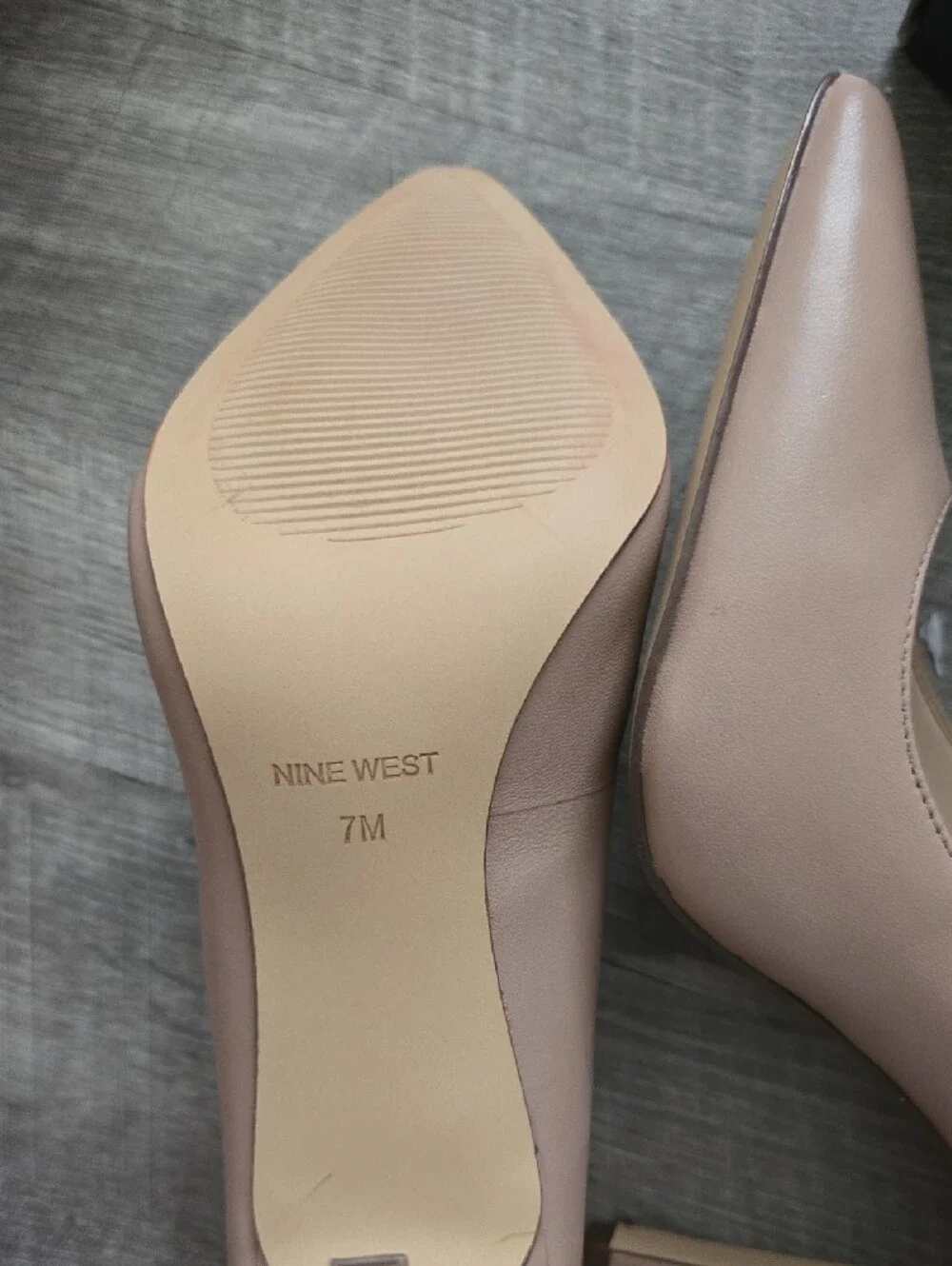 Nine West Nude-Pink Pointed Toe Stiletto Pumps